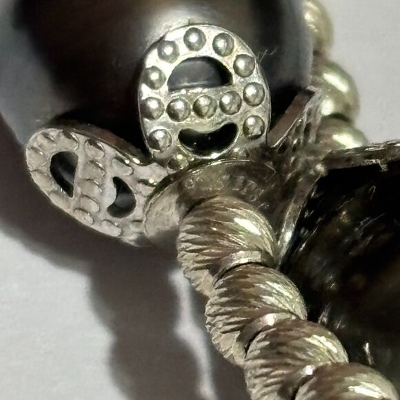 Macys Womens Sterling Sliver Pearl Bracelet - Picture 3 of 5